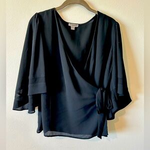 Nordstrom Chelsea28 Black Tie Blouse (M)